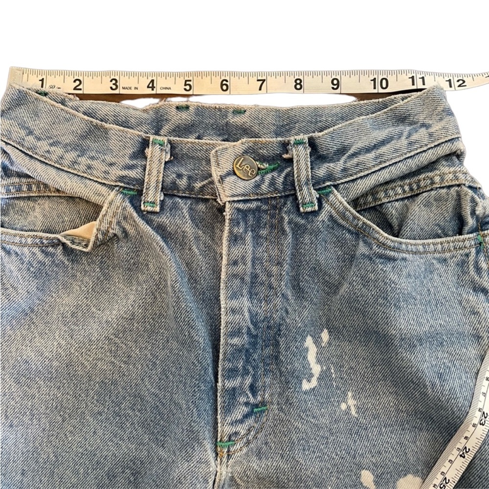 Lee Vintage 80/90s jeans, Unique green stitching